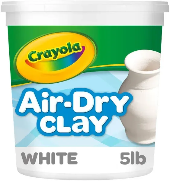 Crayola Clay Air Dry Bucket White - 2.5 Lb