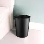 Smooth Metal 10 inch Wastebasket Trash Can