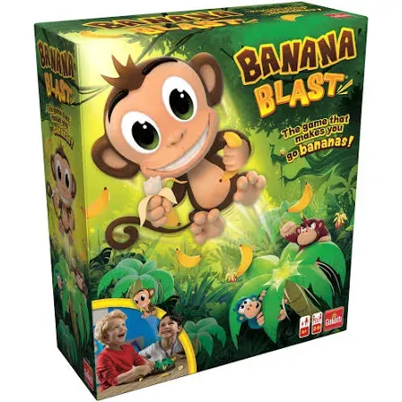 Banana Blast - Pull The Bananas Until The Monkey Jumps Game - Includes a Fun Colorful 24pc Puzzle by Goliath , Green