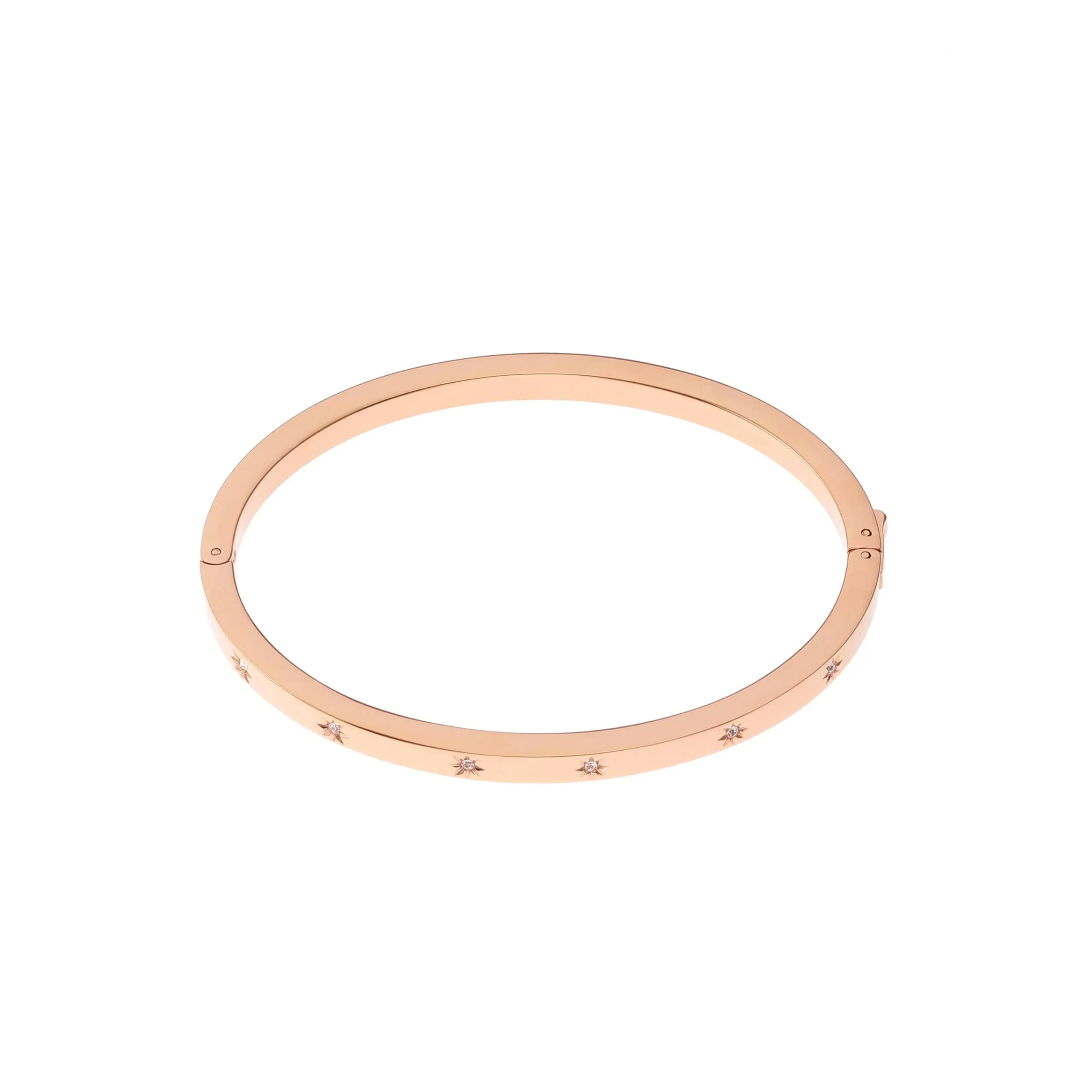 Fossil Women's Sadie Shine Bright Rose Gold-Tone Stainless Steel Bangle Bracelet