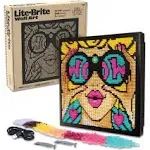 Lite Brite Wall Art Pop Wow 16" x 16" Screen 6,000 Mini Pegs 3 Designs