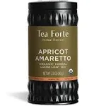 Tea Forte Apricot Amaretto Loose Tea Canister, Makes 35-50 Cups, Herbal Retreat Organic Herbal Tea, 2.82 Ounces