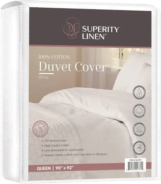 Superity Linen Duvet Cover Size Soft Comfortable, and Allergy Free