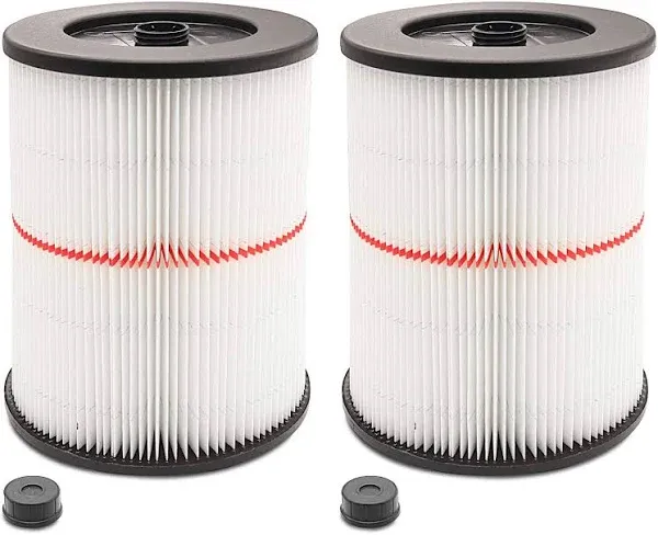 ANBOO 2 Pack Cartridge Filter for Craftsman 17816 9-17816 Wet/Dry Air Filter Replacement Part Fit 5/6/8/12/16/32 Gallon & Larger Vacuu