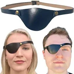 Eye Patches for Adults Right and Left Eyes - Handmade Leather Eye Patch for Adults