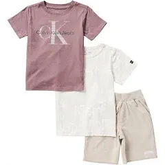 Calvin Klein Baby Boys 3 Piece Knit Short Set