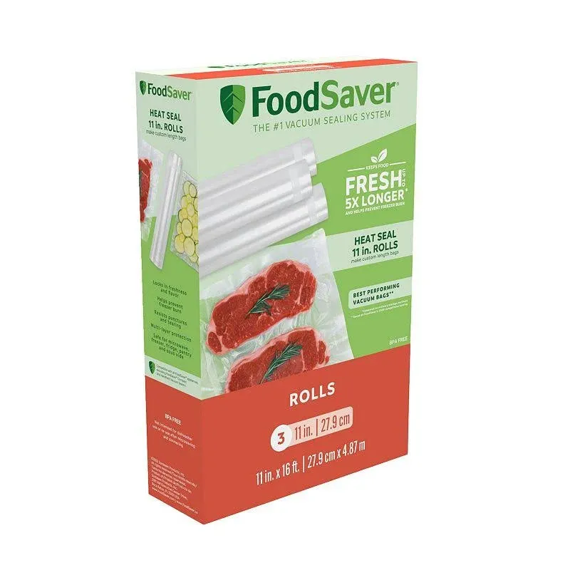 Foodsaver 11" x 16' Vacuum Seal Roll - 3 Pack