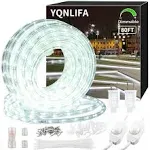 YQNLIFA Dimmable 80ft LED Rope Lights, 864 LEDs IP65 Waterproof Outdoor Indoo...