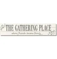 CounterArt The Gathering Place Horizontal Decorative Indoor/Outdoor Pallet Wood Sign 36" by 7.5" Made in the USA