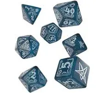 Q-Workshop Call of Cthulhu Abyssal & White Dice Set