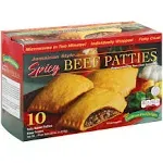 Caribbean Food Delights Beef Patties, Spicy, Jamaican Style - 10 patties, 50 oz