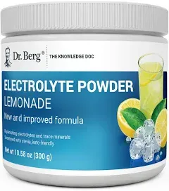 Dr. Berg&#039;s Electrolyte Powder Raspberry &amp; Lemon Hydration Drink Mix 100 Servings