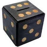 Puzzle Box Enigma Dice Cube - Money and Gift Holder in A Wooden Magic Trick Lock