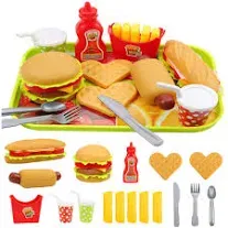 Elitao Pretend Play Fast Food Set