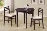 Coaster 130005 3PC Dining Set in Cappuccino