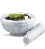 Sagler Marble Grey Mortar and Pestle Set