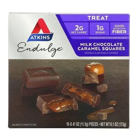 Atkins Endulge Caramel Squares Milk Chocolate