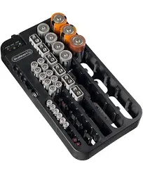 Stalwart Battery Organizer with Removeable Volt Tester