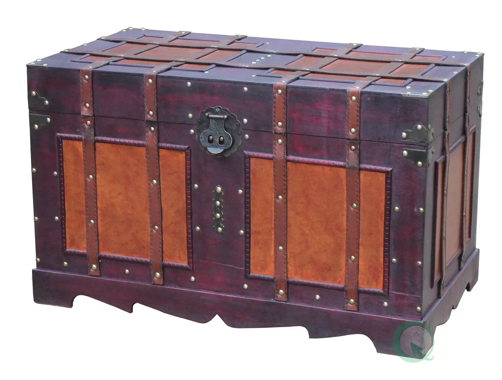 New Large Antique Style Steamer Trunk, Decorative Storage Box, QI003318L