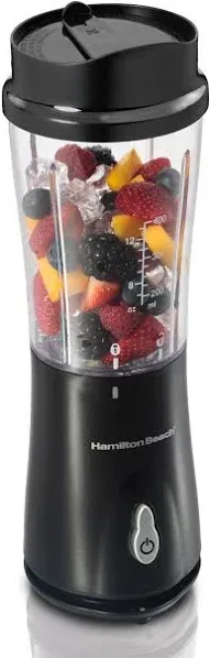 Hamilton Beach Personal Creations Single-Serve Blender With Travel Lid, Red, 14