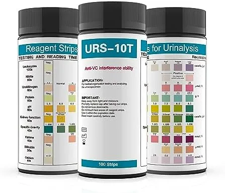 URS 10-in-1 Urine Test Strips 10 Parameters Testing UTI, Urinalysis for Ketos...