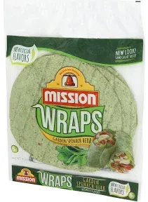 Mission Spinach Herb Wraps (15 oz, 6 ct)