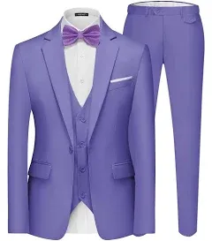 MAGE MALE Men's Elegant One Button Slim Fit Suit