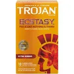 Trojan Ecstasy Ultra Ribbed Condoms 10 ea