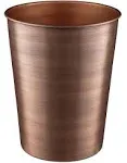 Smooth Metal 10 inch Wastebasket Trash Can