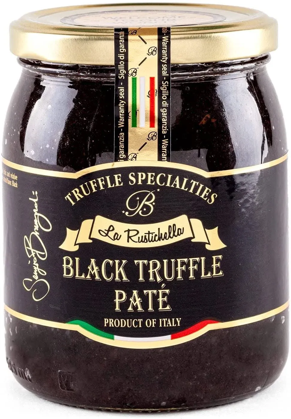 La Rustichella - Black Truffle Pate Large (280g, 9.87 oz) Vegan, Gluten Free, Cholesterol Free