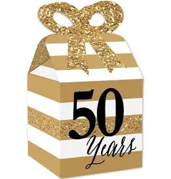 Big Dot of Happiness We Still Do 50th Wedding Anniversary Square Favor Gift Boxes