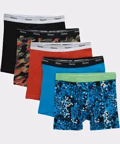 Hanes Originals Boys' Underwear Boxer Briefs, 5-Pack, Sizes S-XL