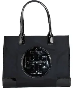 Tory Burch Ella Mini Nylon Tote - Black Patent