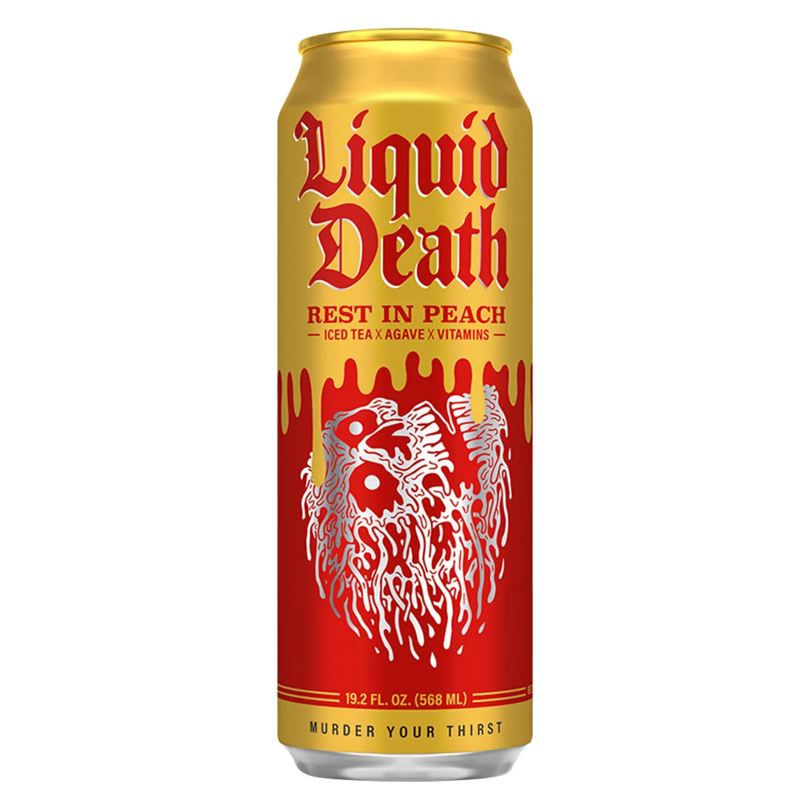 Liquid Death Iced Tea, Rest in Peach - 19.2 fl oz