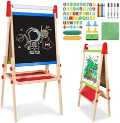 Joyooss Wooden Whiteboard 42.36 - 46.54 Adjustable Wood, Size: 18.5x18.5