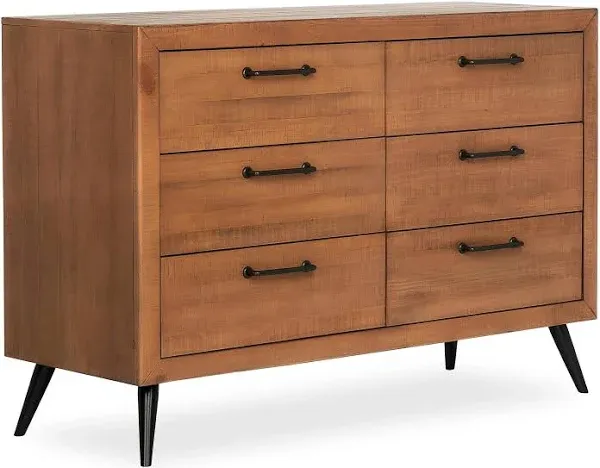 Evolur Stilnovo Mid Century Double Dresser - Windsor Oak Gray