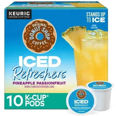 The Original Donut Shop Iced Refreshers Pineapple Passionfruit Flavor K-Cup Pods