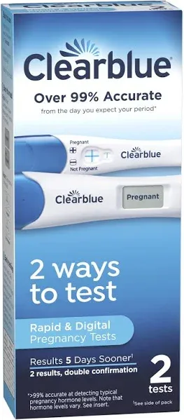 Clearblue Rapid &amp; Digital Pregnancy 4 Tests 4X Confirmation EXP 11/2024