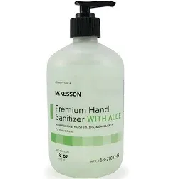 McKesson Premium Hand Sanitizer with Aloe, 53-27037-18, 18 oz Pump Bottle (each)