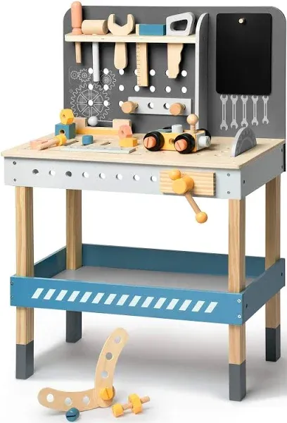 ROBUD Wooden Tool Workbench for Kids Toddlers