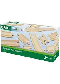 Brio World Toy 33401 Beginner&#039;s Expansion Pack 11 Piece Wooden Train Tracks Kids