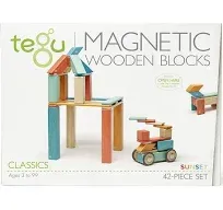 42 Piece Tegu Magnetic Wooden Block Set in Sunset by Tegu | Barnes & Noble®