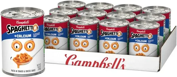 Campbell&#039;s SpaghettiOs Original Canned Pasta Plus Calcium, 15.8 oz Can (Pack of 