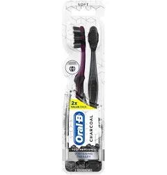 Oral-B Charcoal Toothbrush, Soft, 4 Count