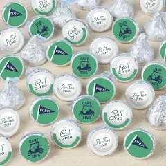 Big Dot of Happiness Par-Tee Time Golf Birthday or Retirement Party Small Round Candy Stickers