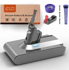 ELO V8 Battery Replacement 21.6 V Compatible with Dyson V8 SV10 V8 Animal V8 Absolute V8 Motorhead V8 Carbon Fiber V8 Fluffy Series Cordless Vacuum