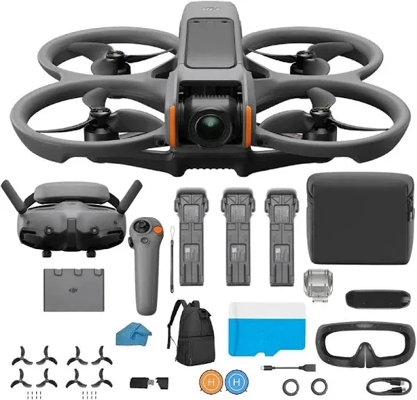 Avata 2 Fly More Combo FPV Drone with Three batteries Camera 4K Immersive Experience Built-in Propeller Guard Goggles