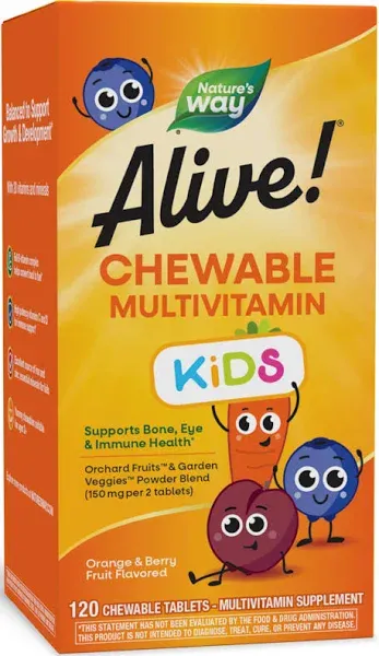 Nature's Way Alive! Children's Multi-Vitamin Chewable 120 Chews