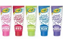 5PC SET: Crayola Bathtub Finger Paint Soap Kids 3oz: Red Blue Green Purple Pink