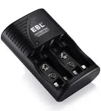 EBL Rapid Smart Battery Charger for 9V 9 Volt AA AAA Ni-MH Ni-CD Rechargeable Battery (3 in 1)